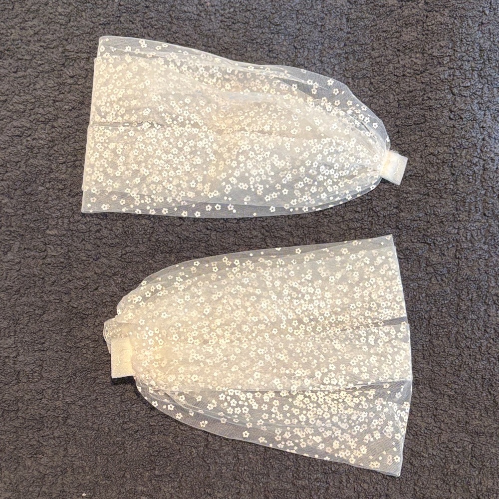 Hand Crafted White bridal dress sleeves